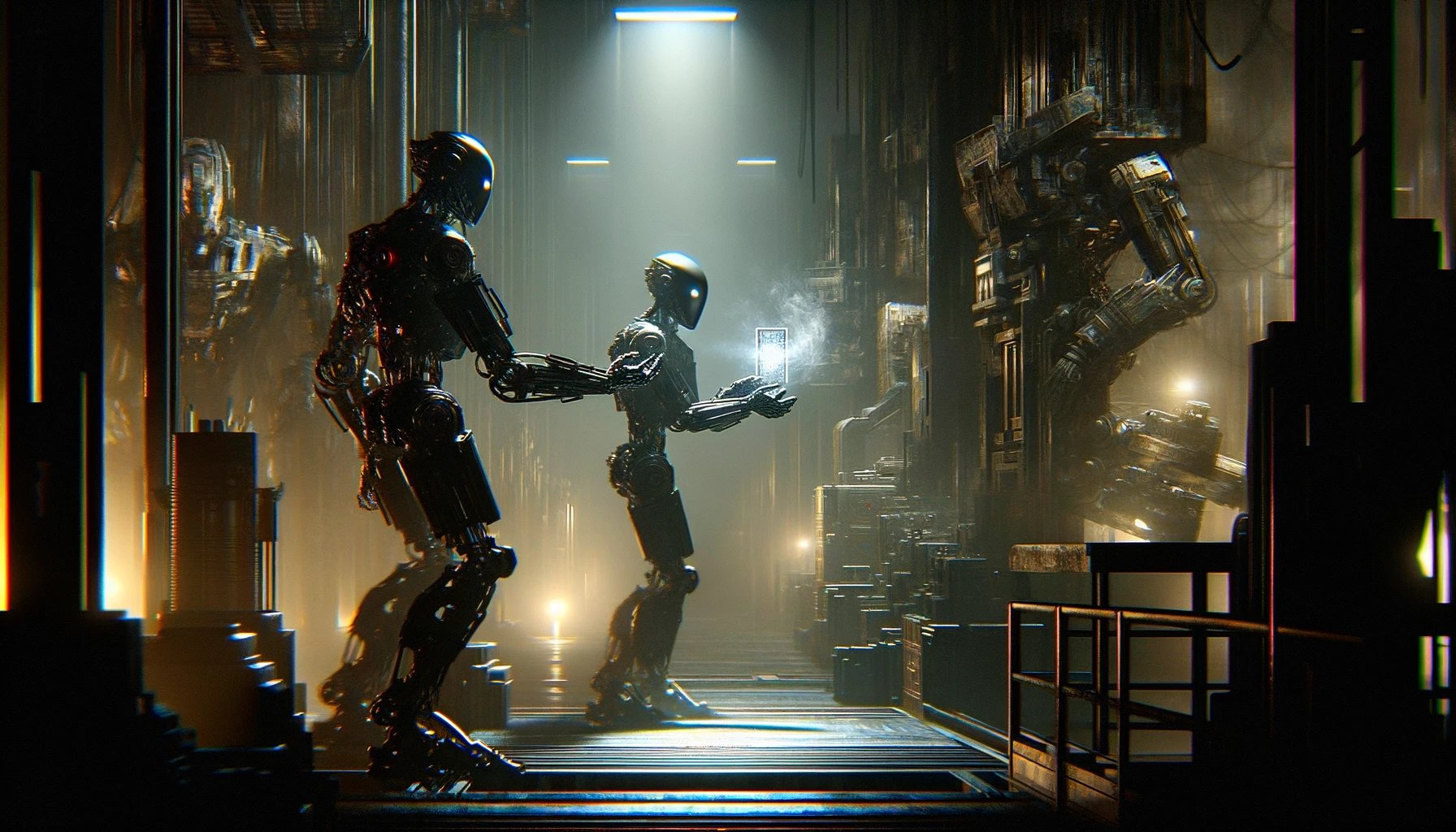 Robots holding some stuff